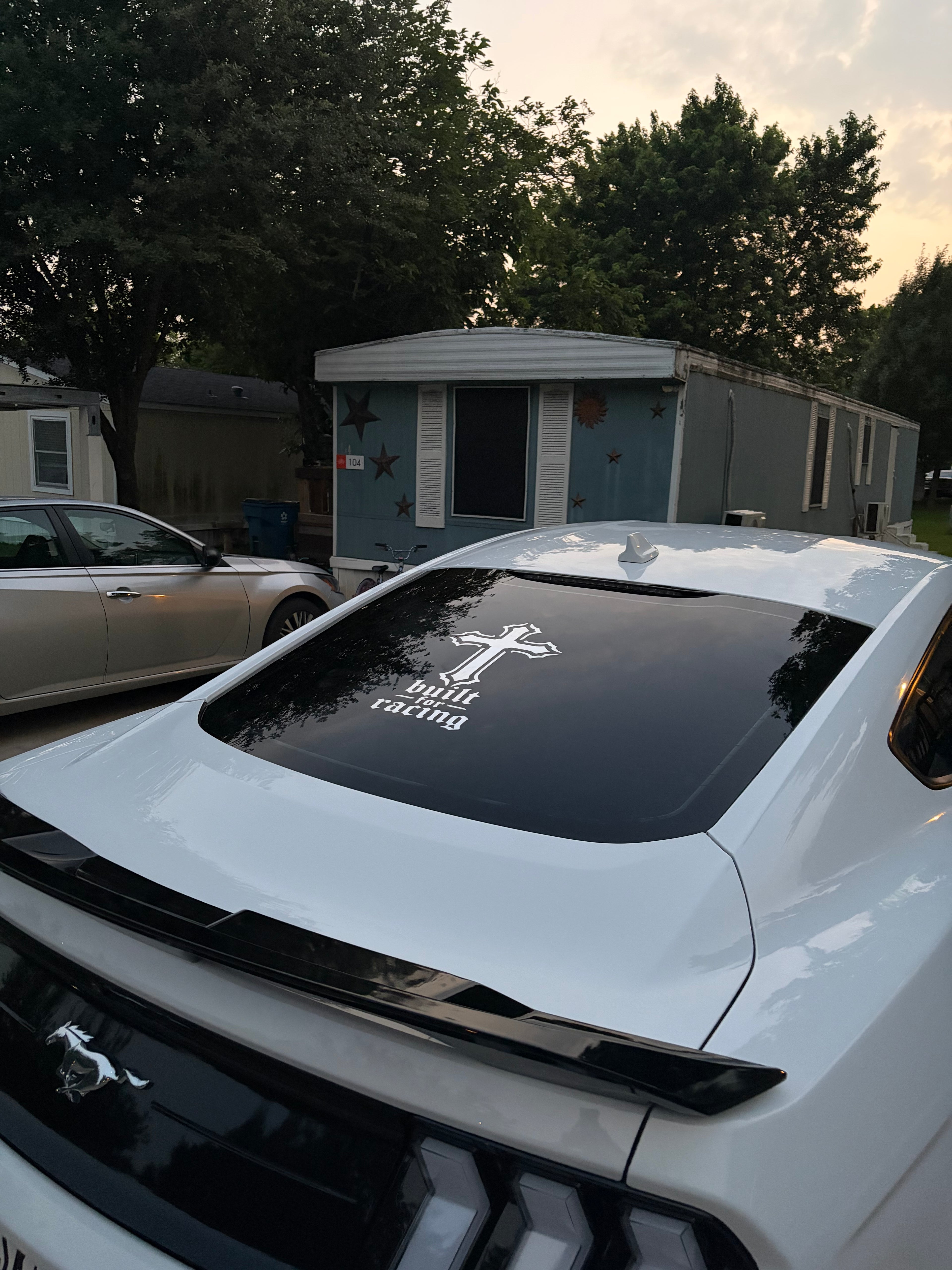 BUILT TO RACE CROSS DECAL