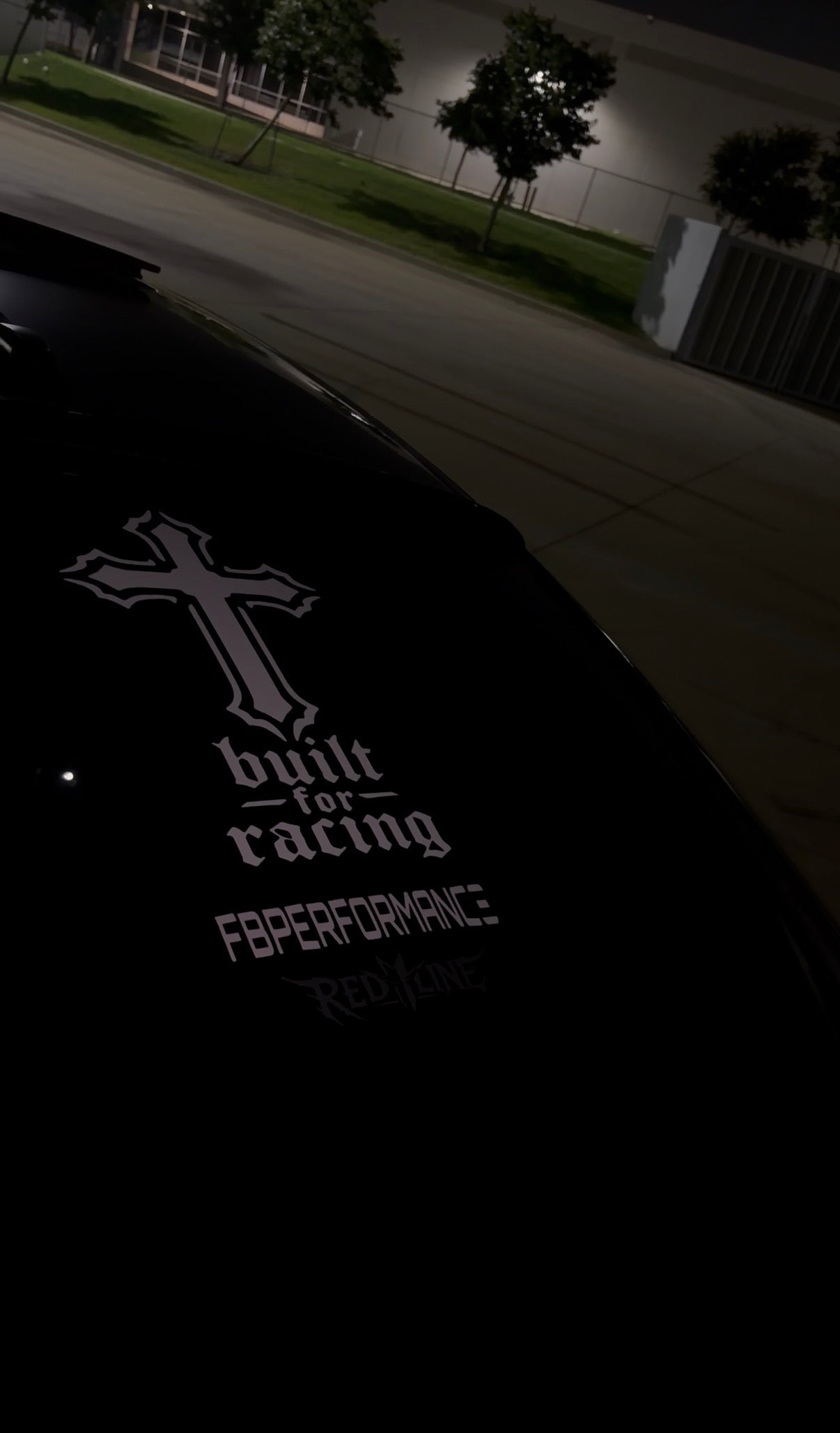 BUILT TO RACE CROSS DECAL